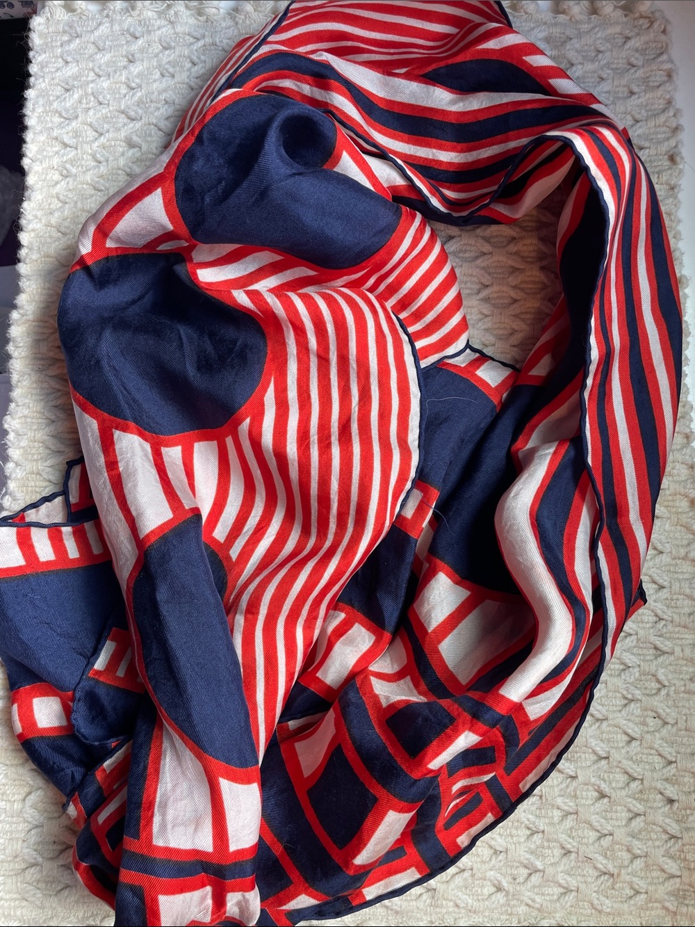 VTG NEIMAN MARCUS SILK SCARF ABSTRACT